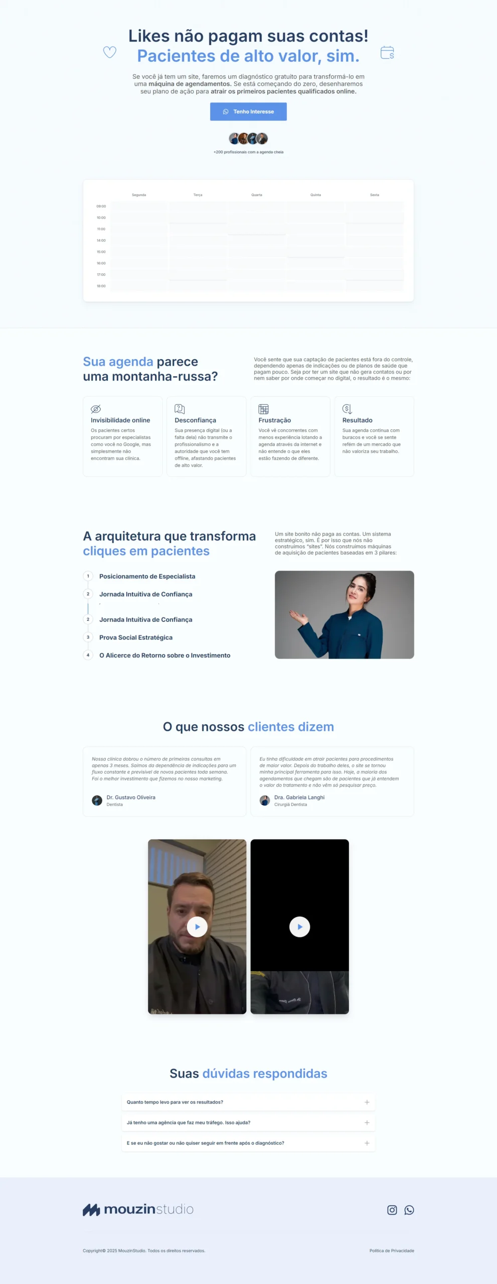 Um site feito para Florence Arquitetura que é um site Institucional